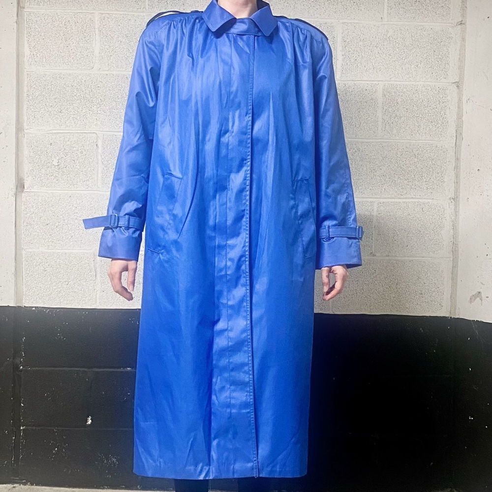 Vintage Royal Blue London Fog Trench Coat